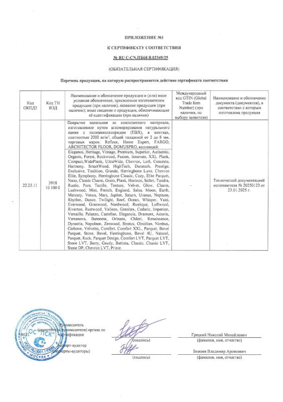 Сертификат соответствия страница 2